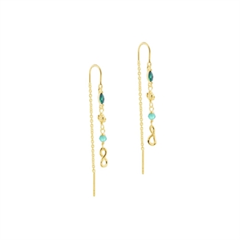 Aqua Dulce - Peachy Earhook in vergoldetem Sterlingsilber
